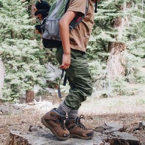 Boys Olive Green Khakis. //